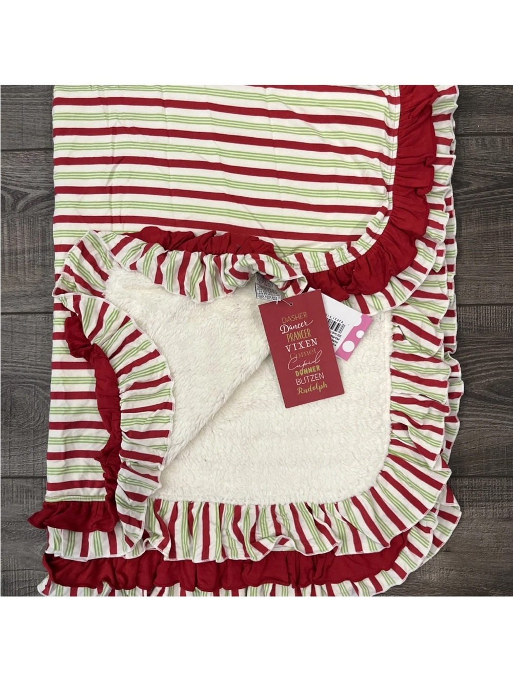 Kickee Pants Sherpa Lined Ruffle Stroller Blanket